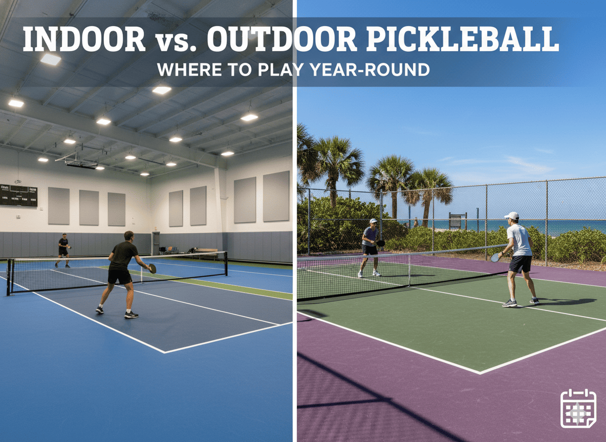 Indoor vs. Outdoor Pickleball Where to Play Year-Round